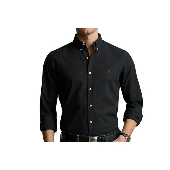 Polo Ralph Lauren Men's Black Slim-Fit Shirt SzS Cotton Stretch Long Sleeve NEW - Picture 2 of 6